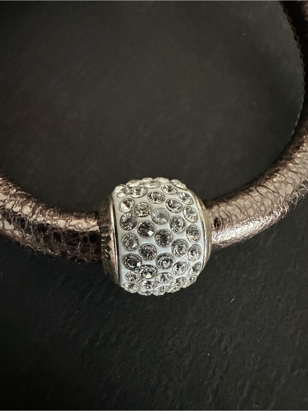 Brighton Pair of Gold and Silver Woodstock Metallic Leather Wrapped Bracelets - Picture 8 of 8